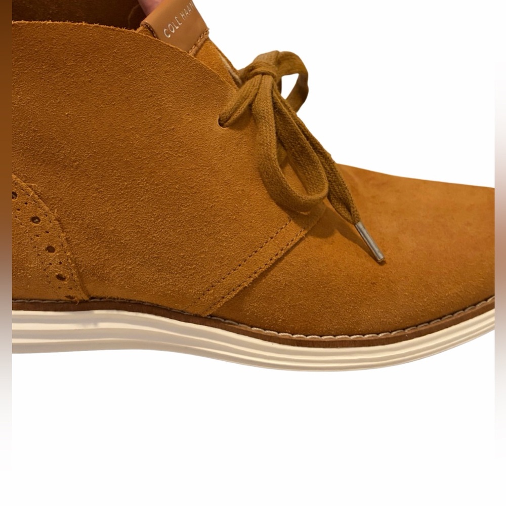 Cole Haan Women’s Suede Lace-Up Shoes | Tan Desert Boot Style Size 8 - Picture 4 of 6